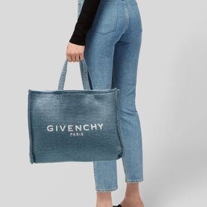 Givenchy Denim Blue Textured Tote BN with Tags